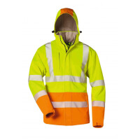 Warnschutz Softshelljacke Jacke wattiert leuchtgelb/orange atmungsaktiv Gr.S-3XL