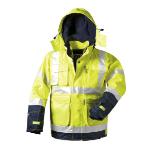 Winterjacke Warnschutzjacke Warnschutzparka Parka Jacke BENJAMIN gelb Gr. S-3XL