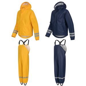 Kinder Regenjacke Regenhose Latzhose mit...