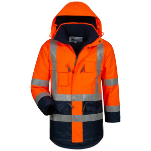 Elysee Warnschutzjacke Warnschutzparka orange marine...