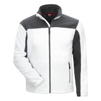 Fleece Jacke Nitras Motion Tex Plus Herren Arbeitskleidung Outdoor Gr. XS-5L weiß / grau XL