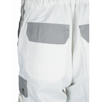 Latzhose Arbeitshose Herren Arbeitshose Cargohose Berufsbekleidung Gr. 44-80 52 weiß/grau