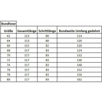 Arbeitshose Bundhose Cargohose Maler Gärtner TMG 260g/m² "Style Light" Gr. 44-64