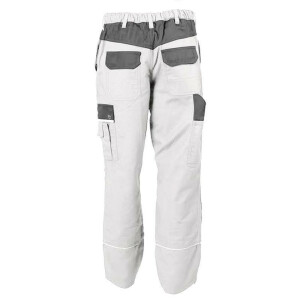 Arbeitshose Herren Bundhose Arbeits Hose Cargohose Berufsbekleidung Gr. 42-80 48 weiß/grau
