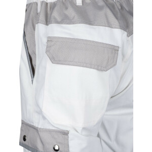 Arbeitshose Herren Bundhose Arbeits Hose Cargohose Berufsbekleidung Gr. 42-80 48 weiß/grau