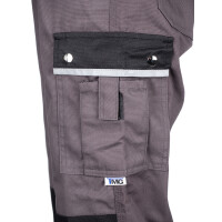Arbeitshose Herren Bundhose Arbeits Hose Cargohose Berufsbekleidung Gr. 42-80 54 grau/schwarz