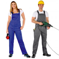 Triuso Basic Latzhose Arbeitshose Herren Malerhose Cargohose Arbeits Hose Blau 52