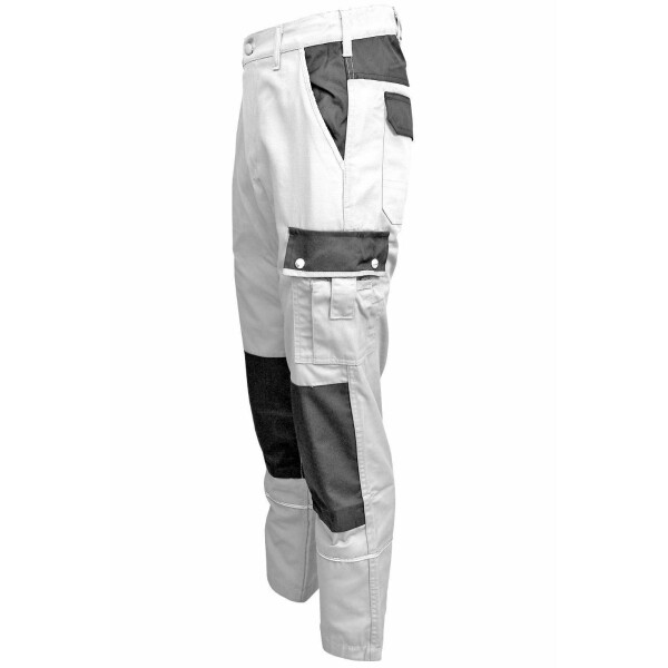 Arbeitshose Herren Bundhose Arbeits Hose Cargohose Berufsbekleidung Gr. 42-80 60 weiß/grau
